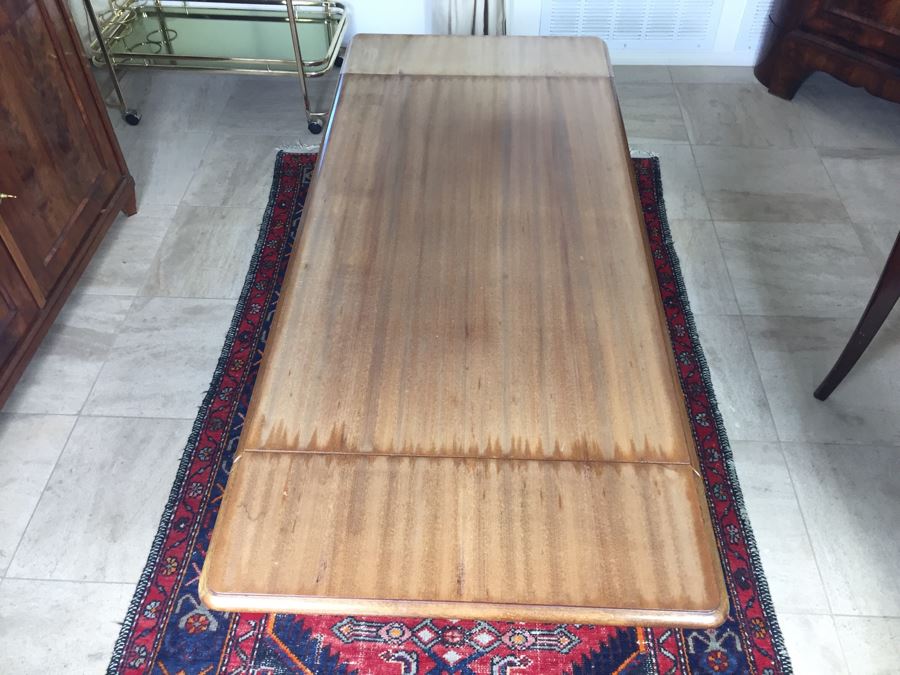 Nice Vintage Drop Leaf Coffee Table With Brass Claw Feet [Photo 10]