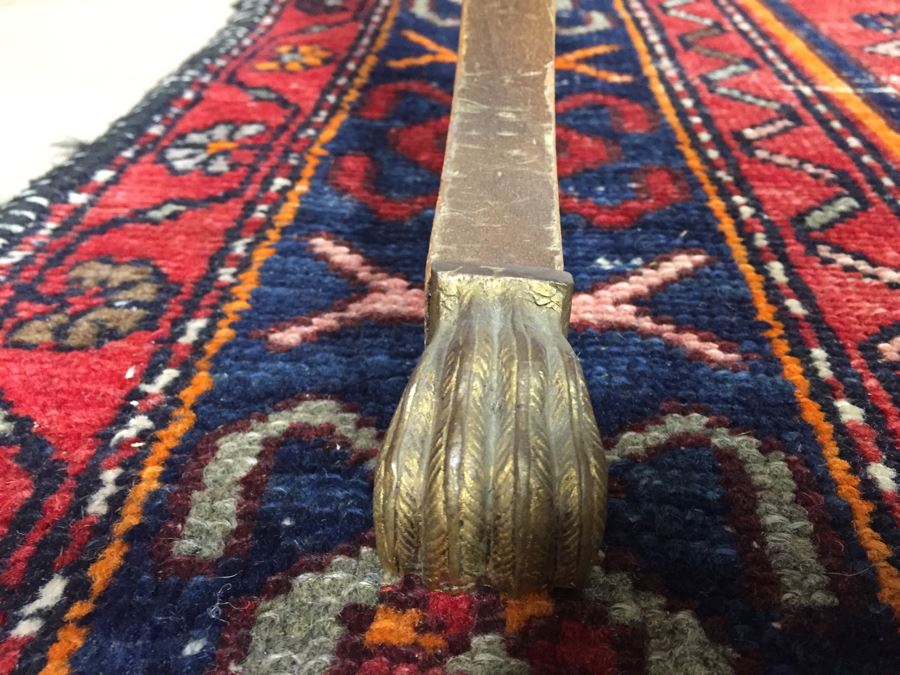 Nice Vintage Drop Leaf Coffee Table With Brass Claw Feet [Photo 14]