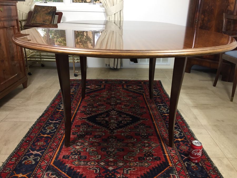 Stunning Mid-Century Style Formal Dining Table In Excellent Condition With Built-In Leaves And 8 Dining Chairs [Photo 15]