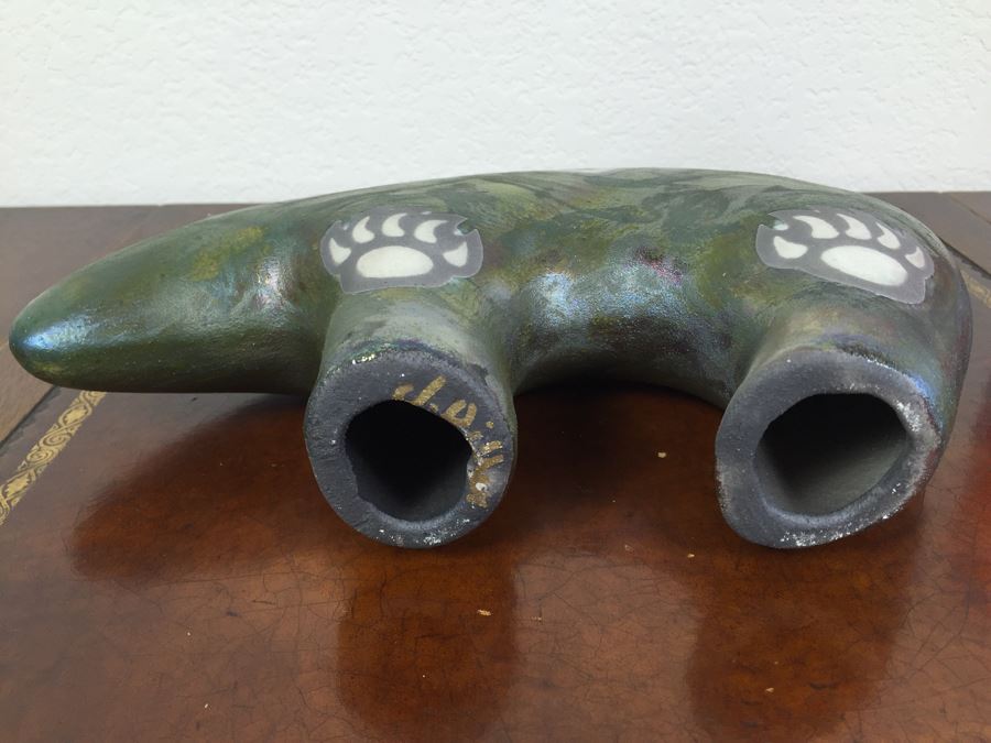 Southwest Raku Pottery Signed J. Diller Bear Sculpture Pottery [Photo 10]