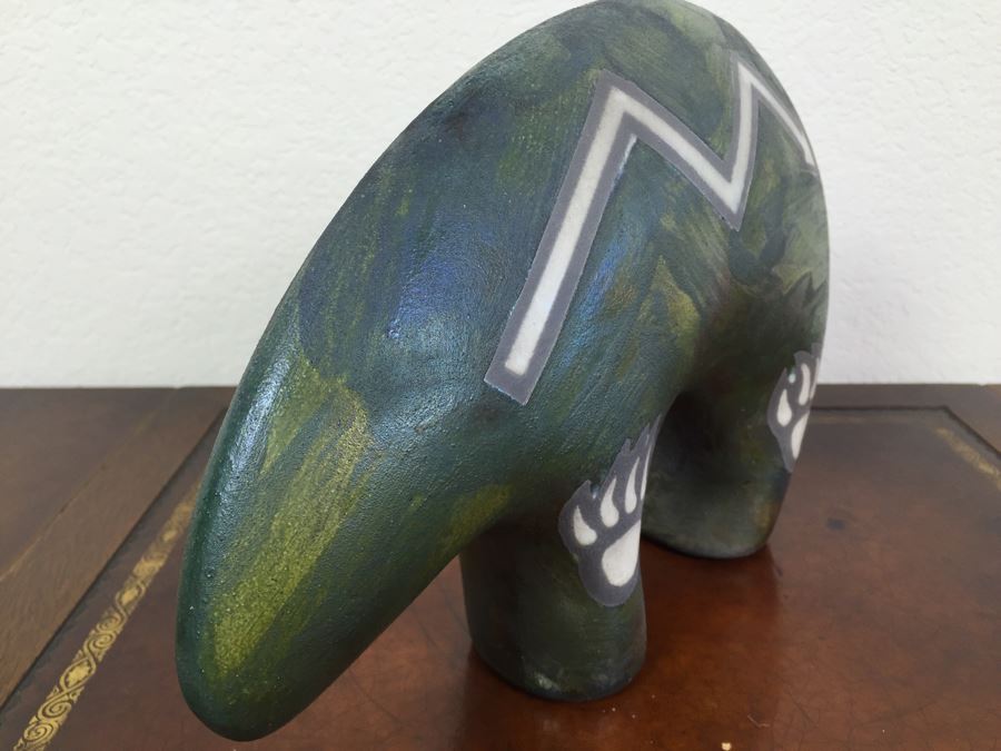Southwest Raku Pottery Signed J. Diller Bear Sculpture Pottery [Photo 6]