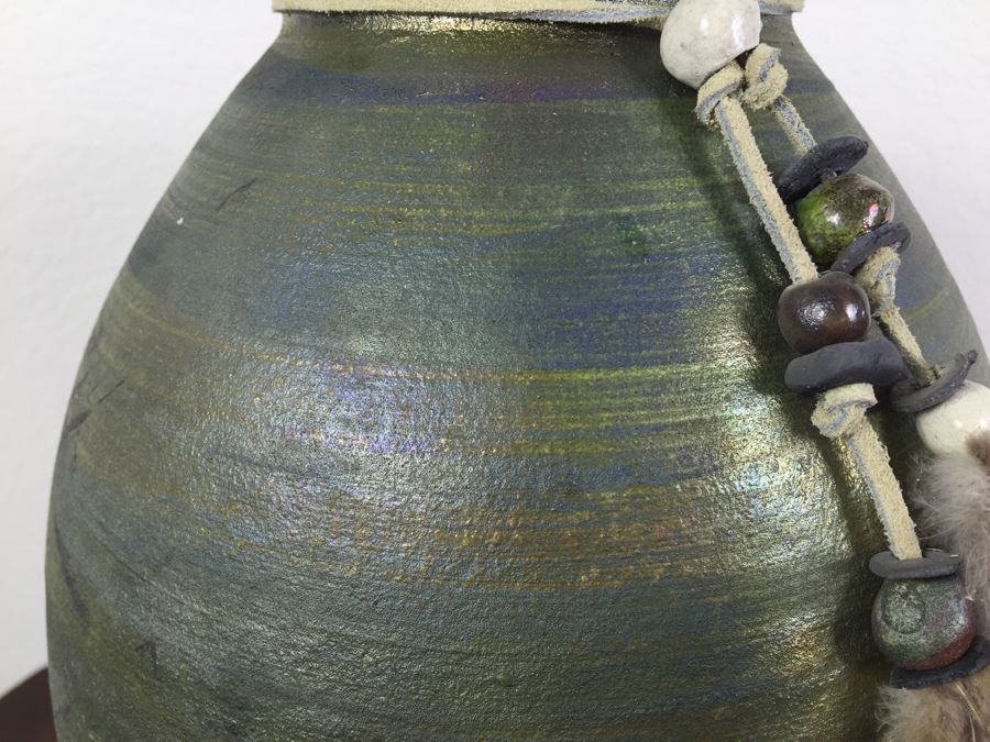Southwest Raku Pottery Signed J. Diller Vase [Photo 7]