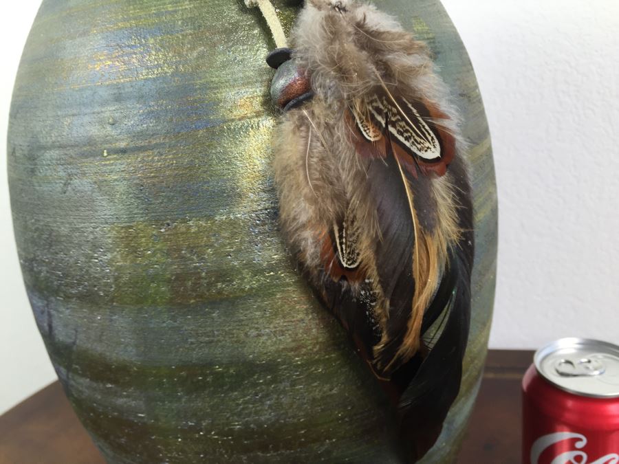 Southwest Raku Pottery Signed J. Diller Vase [Photo 2]