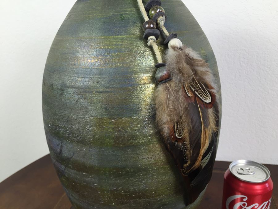 Southwest Raku Pottery Signed J. Diller Vase [Photo 5]