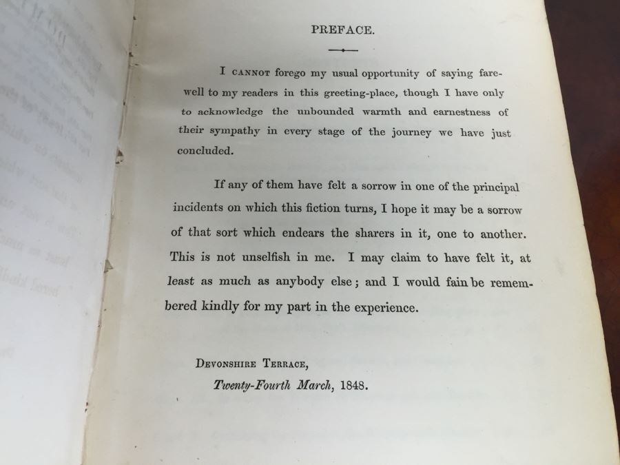 Antique First Edition Book Dombey And Son By Charles Dickens With Illustrations By H. K. Browne London Bradbury And Evans 1848 [Photo 20]