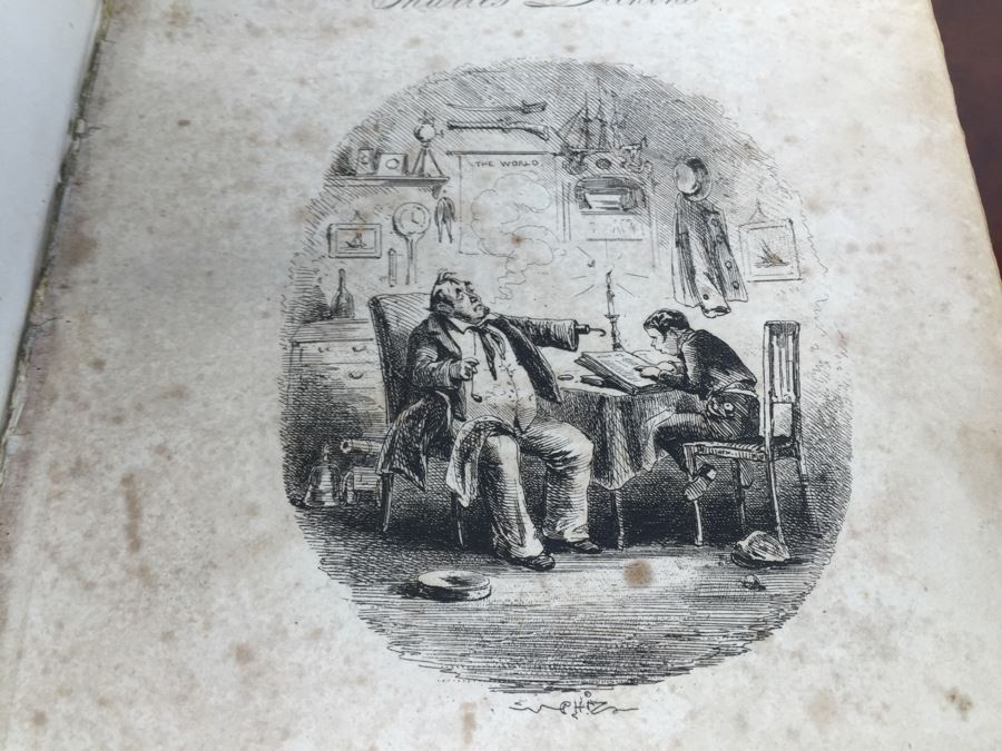 Antique First Edition Book Dombey And Son By Charles Dickens With Illustrations By H. K. Browne London Bradbury And Evans 1848 [Photo 10]
