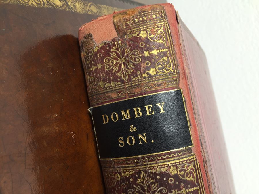 Antique First Edition Book Dombey And Son By Charles Dickens With Illustrations By H. K. Browne London Bradbury And Evans 1848 [Photo 6]