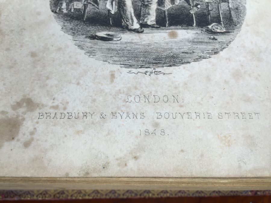 Antique First Edition Book Dombey And Son By Charles Dickens With Illustrations By H. K. Browne London Bradbury And Evans 1848 [Photo 12]