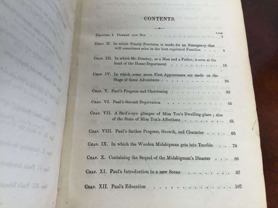 Antique First Edition Book Dombey And Son By Charles Dickens With Illustrations By H. K. Browne London Bradbury And Evans 1848 [Photo 21]