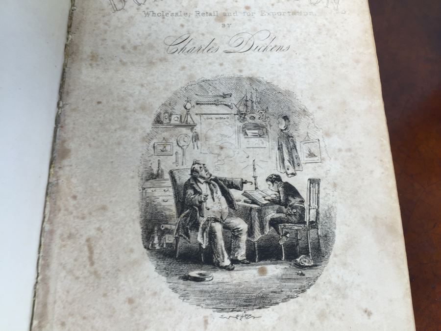 Antique First Edition Book Dombey And Son By Charles Dickens With Illustrations By H. K. Browne London Bradbury And Evans 1848 [Photo 11]