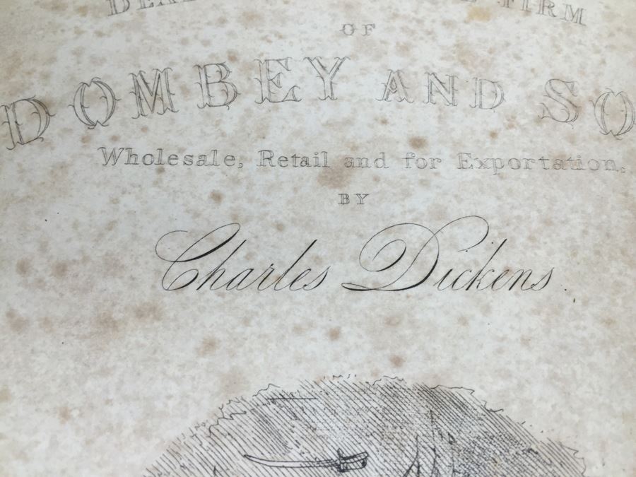 Antique First Edition Book Dombey And Son By Charles Dickens With Illustrations By H. K. Browne London Bradbury And Evans 1848 [Photo 3]