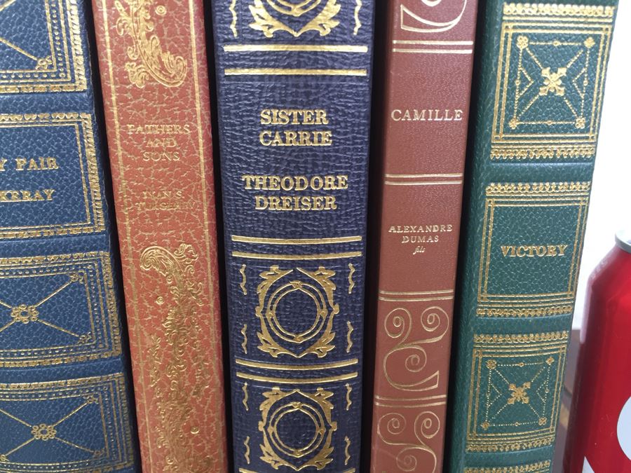 Set Of 7 Leather Bound International Collectors Library Books - Vanity Fair By William Makepeace Thackeray, Camille By Alexandre Dumas, Victory By Joseph Conrad And More [Photo 7]
