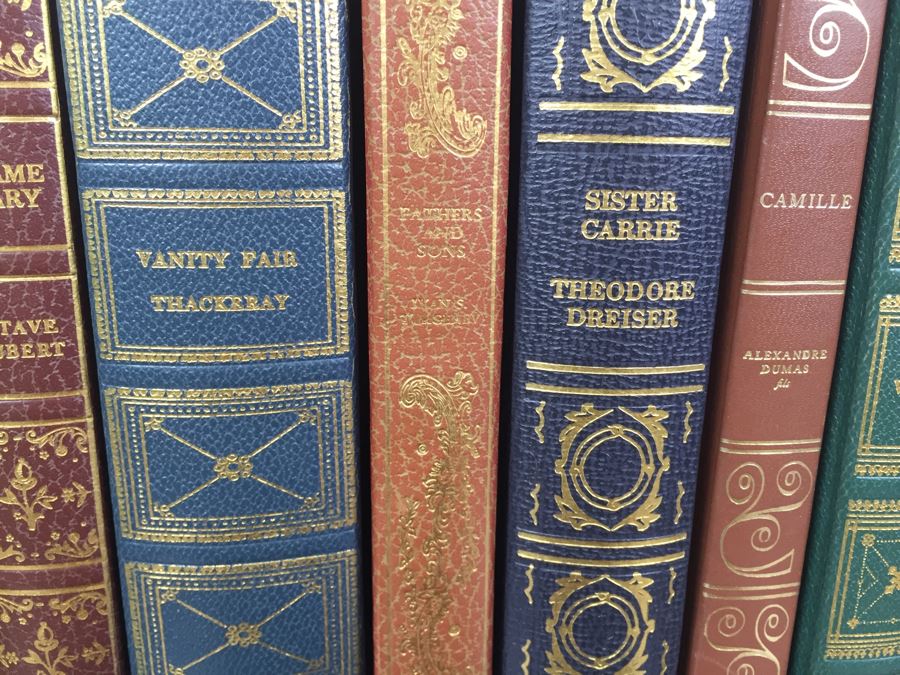 Set Of 7 Leather Bound International Collectors Library Books - Vanity Fair By William Makepeace Thackeray, Camille By Alexandre Dumas, Victory By Joseph Conrad And More [Photo 6]