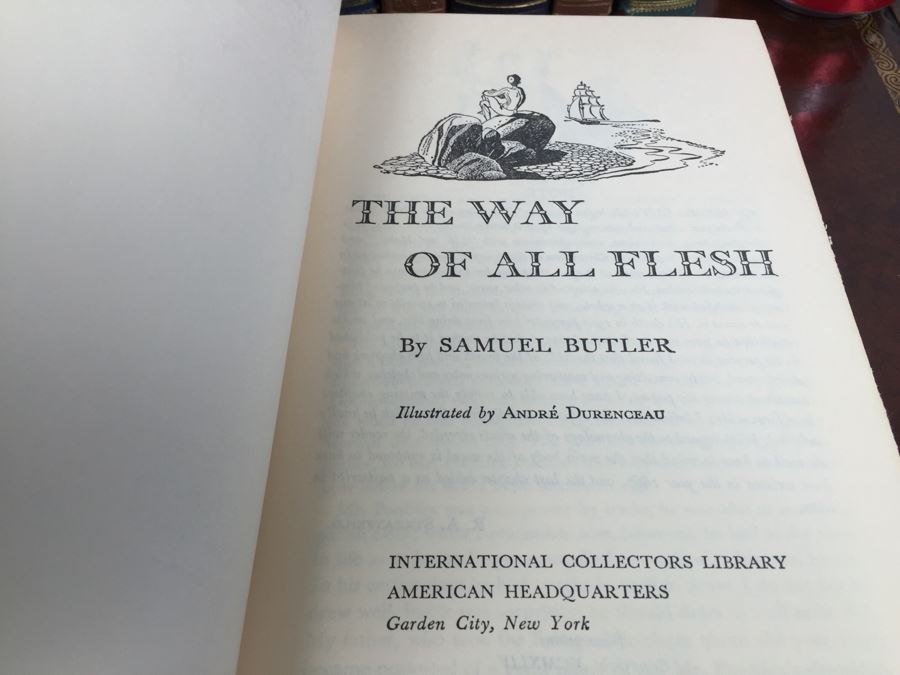 Set Of 7 Leather Bound International Collectors Library Books - Vanity Fair By William Makepeace Thackeray, Camille By Alexandre Dumas, Victory By Joseph Conrad And More [Photo 9]