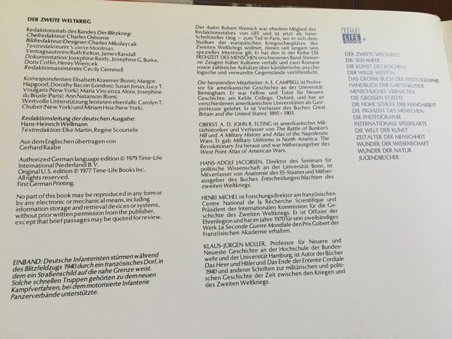Der Zweite Weltkrieg Time Life Books Collection Of World War II Books Detailing WWII Written In German [Photo 7]