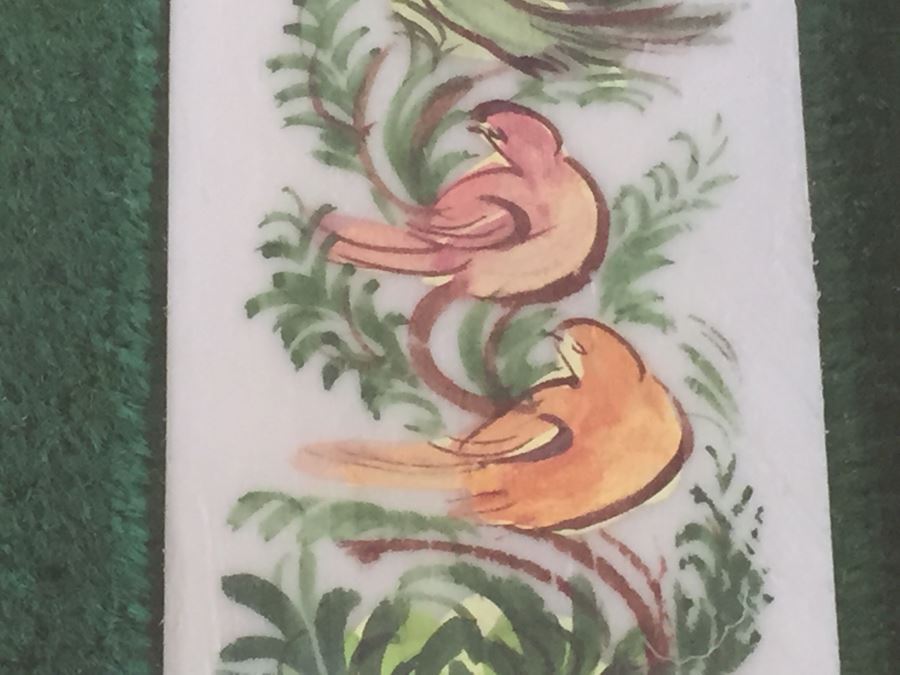 Framed Chinese Bird Painting On Porcelain [Photo 2]