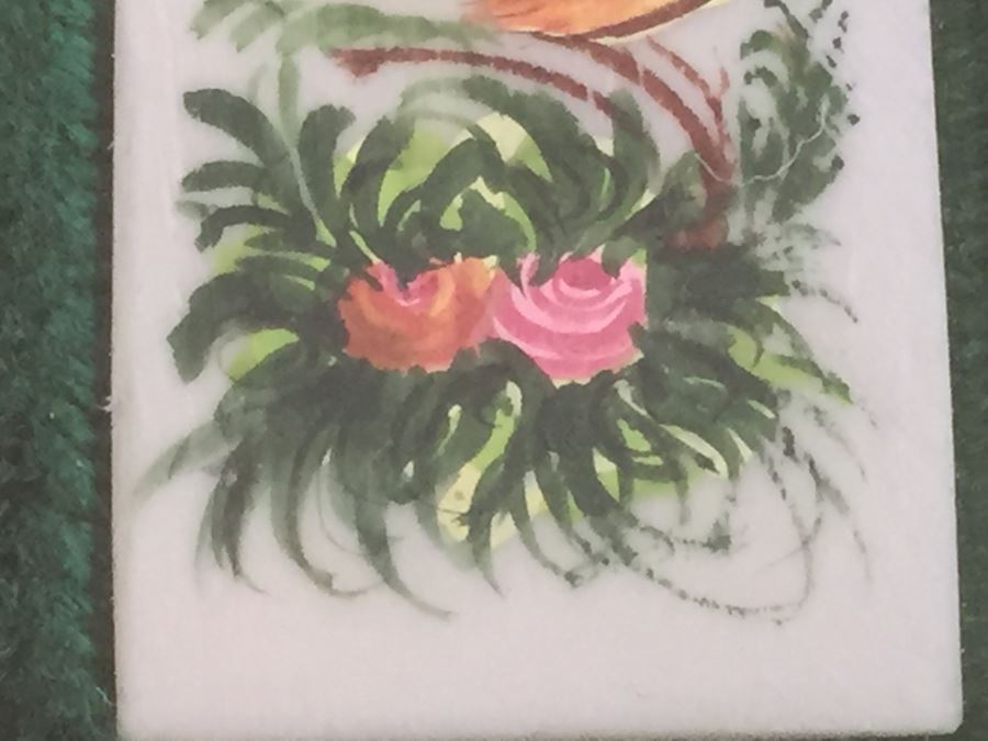 Framed Chinese Bird Painting On Porcelain [Photo 3]