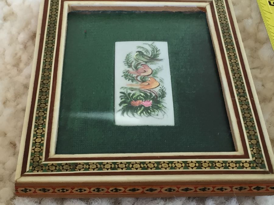 Framed Chinese Bird Painting On Porcelain [Photo 8]