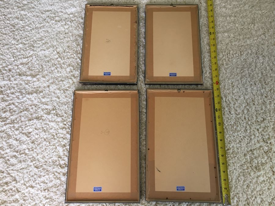 Set Of 4 African Real Butterfly Wing Collages Artwork - 2 Signed By Moses Michall [Photo 26]