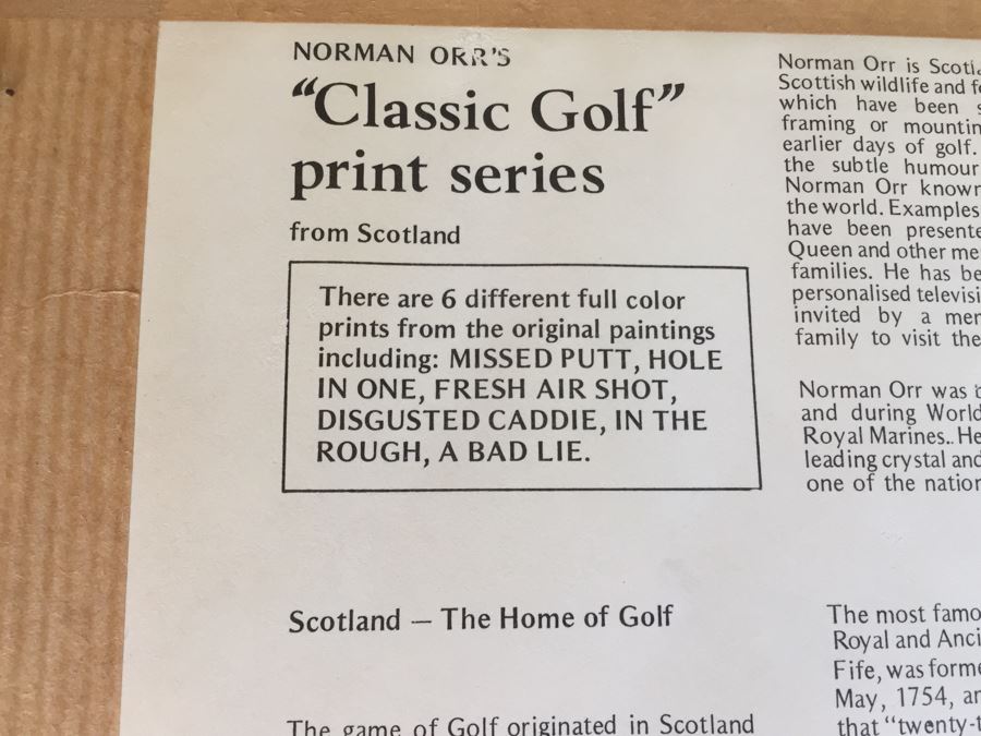 Norman Orr's Classic Golf Print Series A Bad Lie Framed [Photo 8]