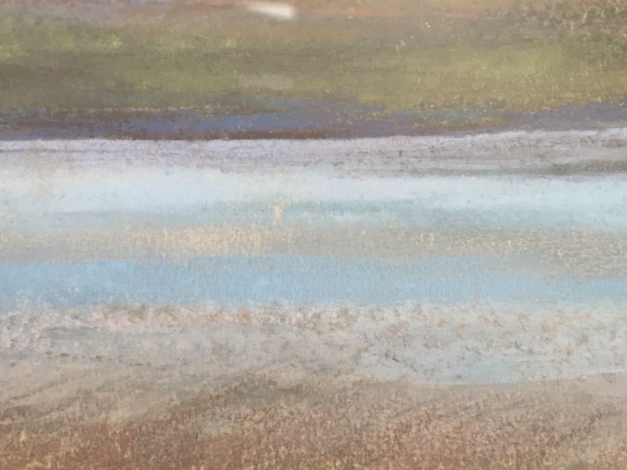 Original Framed Plein Air Pastel Painting Signed By Artist Signature Illegible [Photo 12]