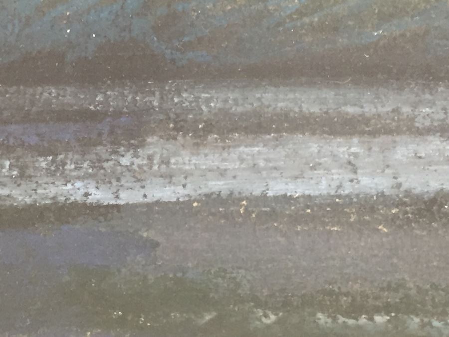 Original Framed Plein Air Pastel Painting Signed By Artist Signature Illegible [Photo 13]