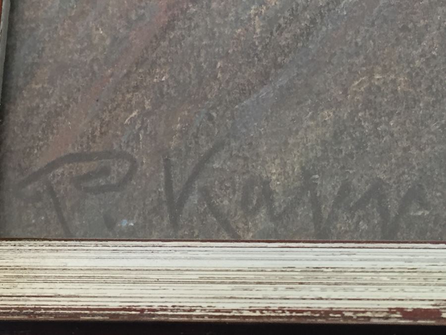 Original Framed Plein Air Pastel Painting Signed By Artist Signature Illegible [Photo 7]