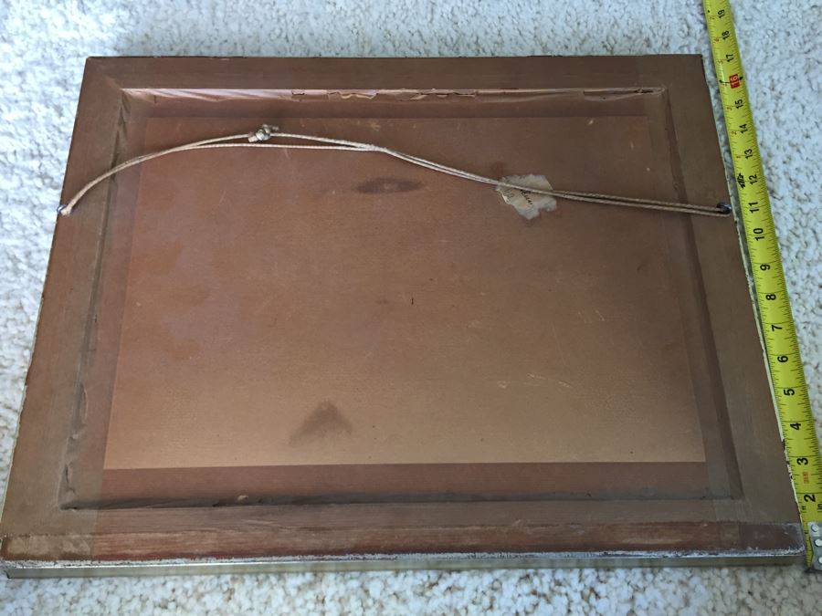 Original Framed Plein Air Pastel Painting Signed By Artist Signature Illegible [Photo 14]