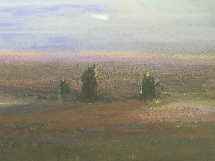 Original Framed Plein Air Pastel Painting Signed By Artist Signature Illegible [Photo 11]