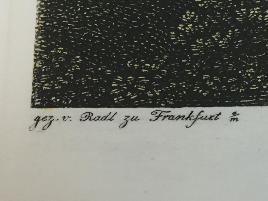 Framed Lithograph Ansicht Des Jungfernstiegs Vom Walle Leop. Beyer In Wien 1825 [Photo 7]