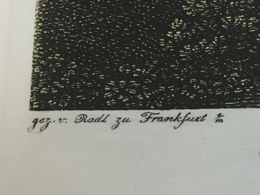 Framed Lithograph Ansicht Des Jungfernstiegs Vom Walle Leop. Beyer In Wien 1825 [Photo 6]