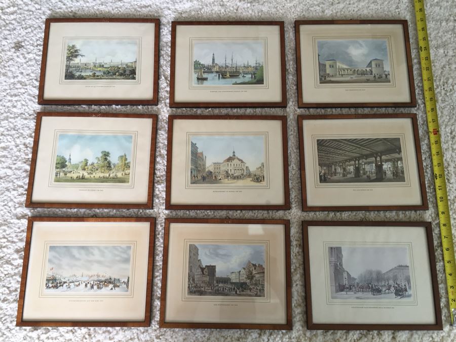 Set Of 9 Framed German Landscape Prints [Photo 1]