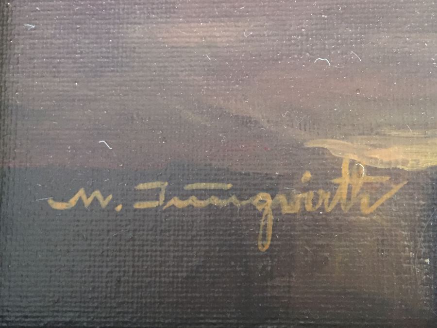 Nicely Framed Original Still Life Oil Painting Hand Signed By Artist Signature Illegible [Photo 3]