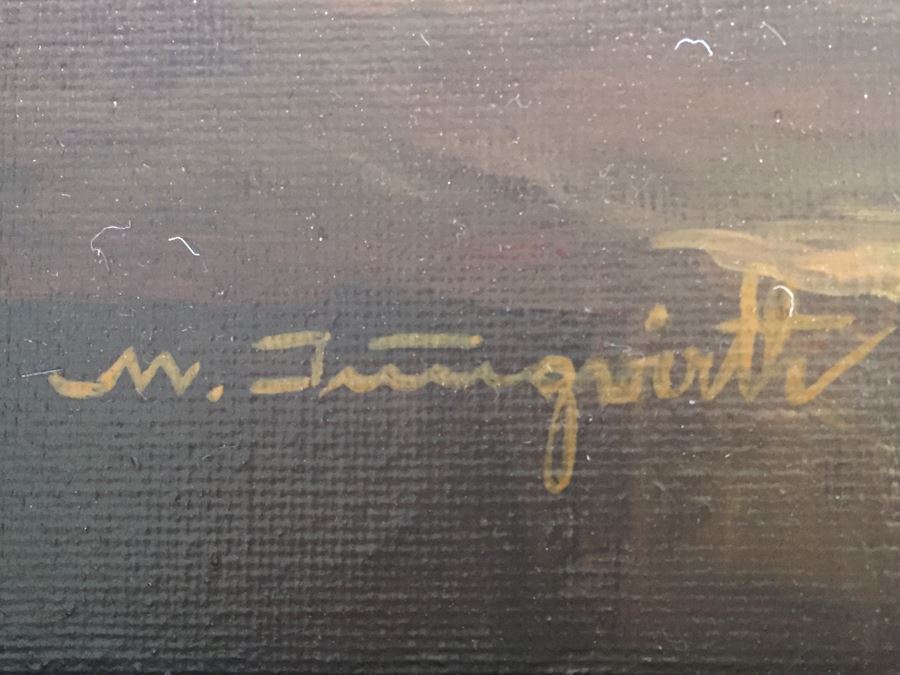 Nicely Framed Original Still Life Oil Painting Hand Signed By Artist Signature Illegible [Photo 9]