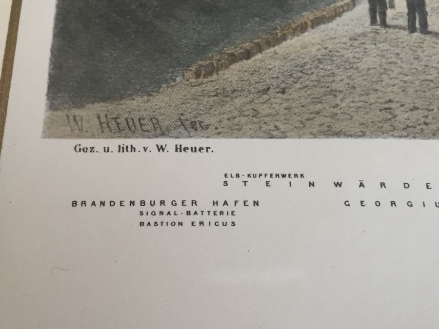 Large Framed Panoramic Print Of Hamburg Germany Port [Photo 5]