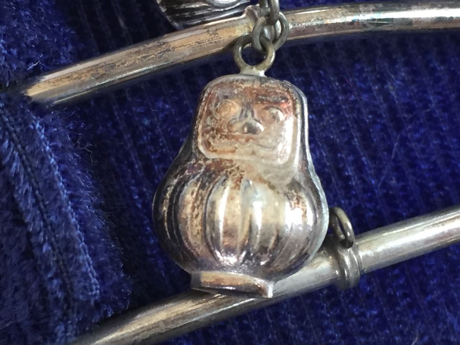 (6) Vintage 950 Sterling Silver Mint Julep Ice Tea Straw Spoons With Japanese Charms [Photo 9]