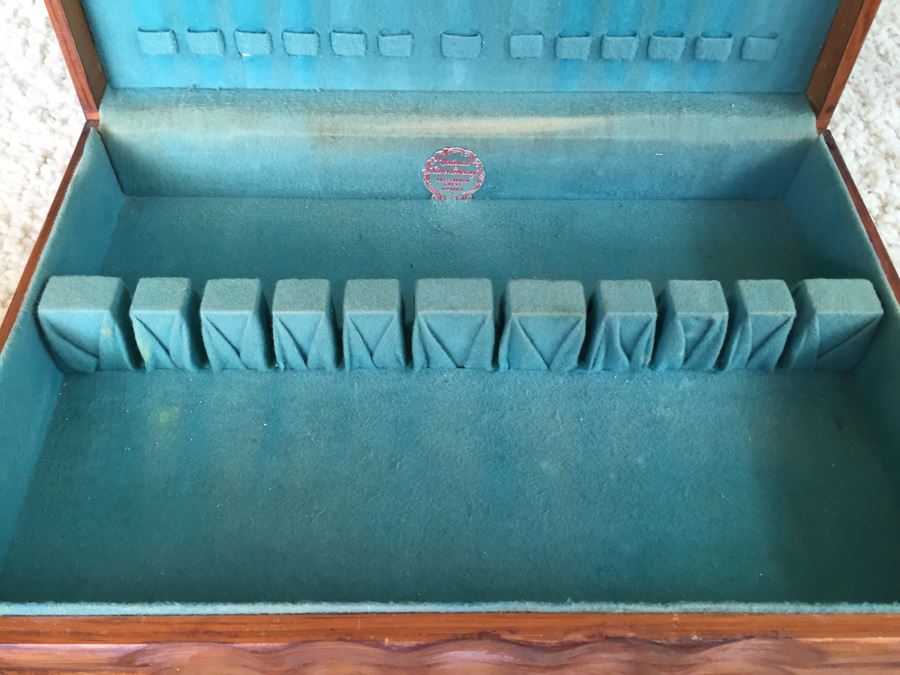 Wooden Silverware Storage Box National Silver Company Anti-Tarnish Chest [Photo 7]
