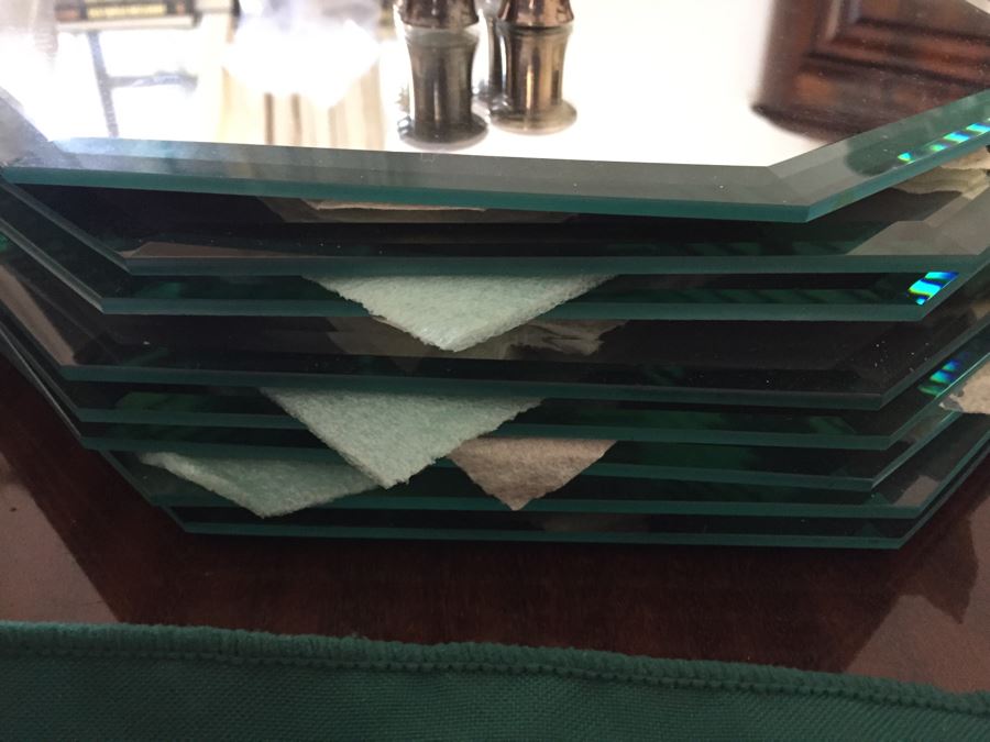 Large Linen Lot With Placemats, Trivets, Beveled Glass Mirrors And S&P Shakers [Photo 20]