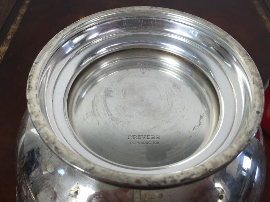Vintage Gorham Sterling Silver Footed 41659 P. Revere Bowl 7' 552g Needs Cleaning And Polishing Inside Bowl [Photo 9]