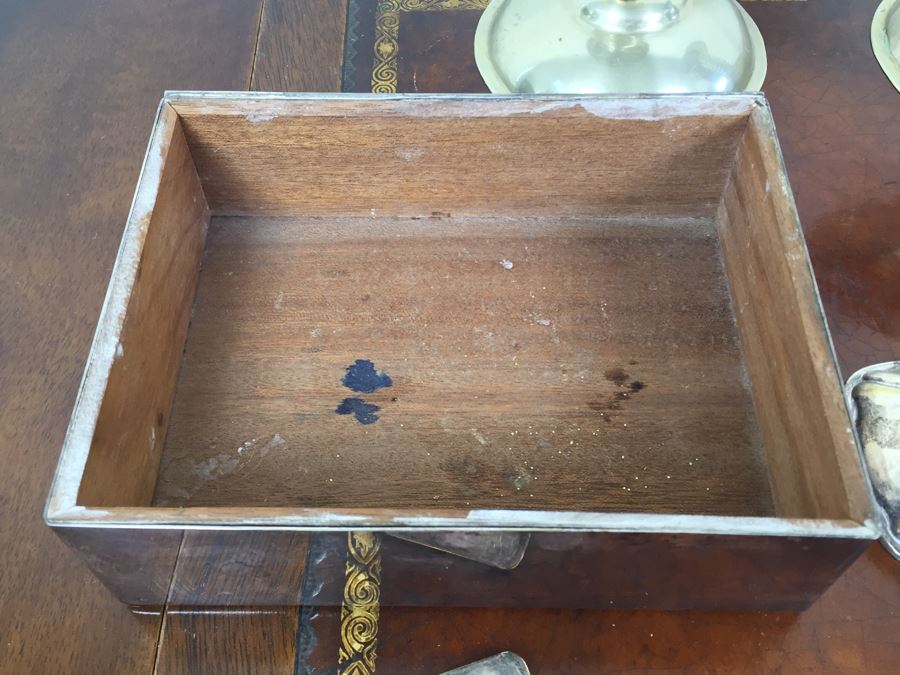 Home Decor Lot With Sterling Candle Holder, Box, English Pewter Mug And More [Photo 9]