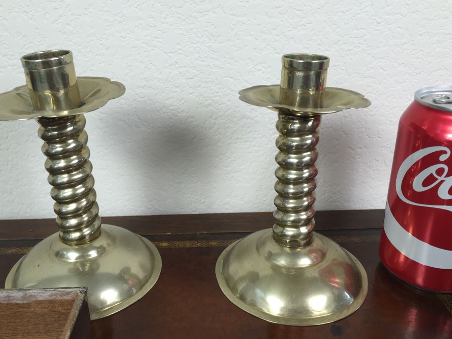 Home Decor Lot With Sterling Candle Holder, Box, English Pewter Mug And More [Photo 11]