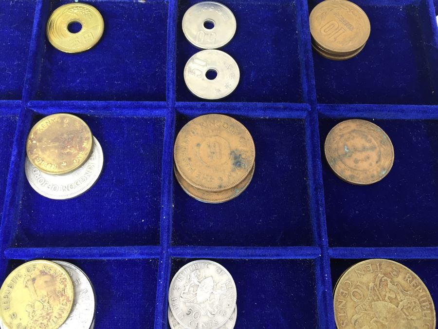 International Coin Collection In Nice 5-Drawer Presentation Box Organized By Country [Photo 59]