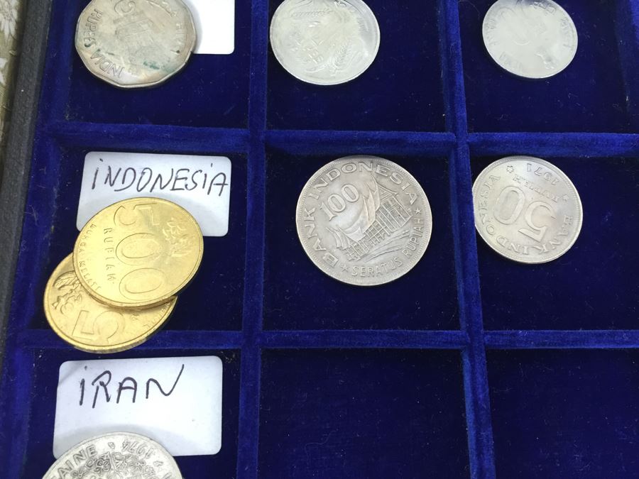 International Coin Collection In Nice 5-Drawer Presentation Box Organized By Country [Photo 45]