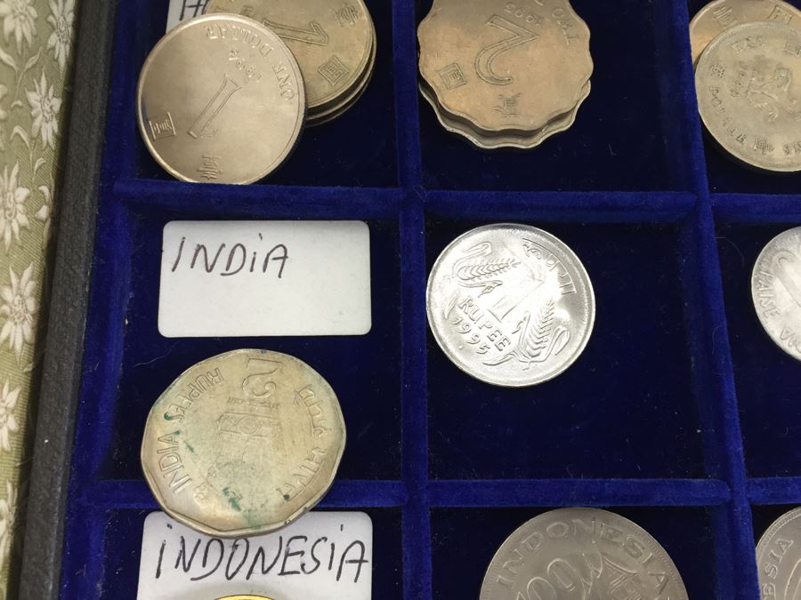 International Coin Collection In Nice 5-Drawer Presentation Box Organized By Country [Photo 46]