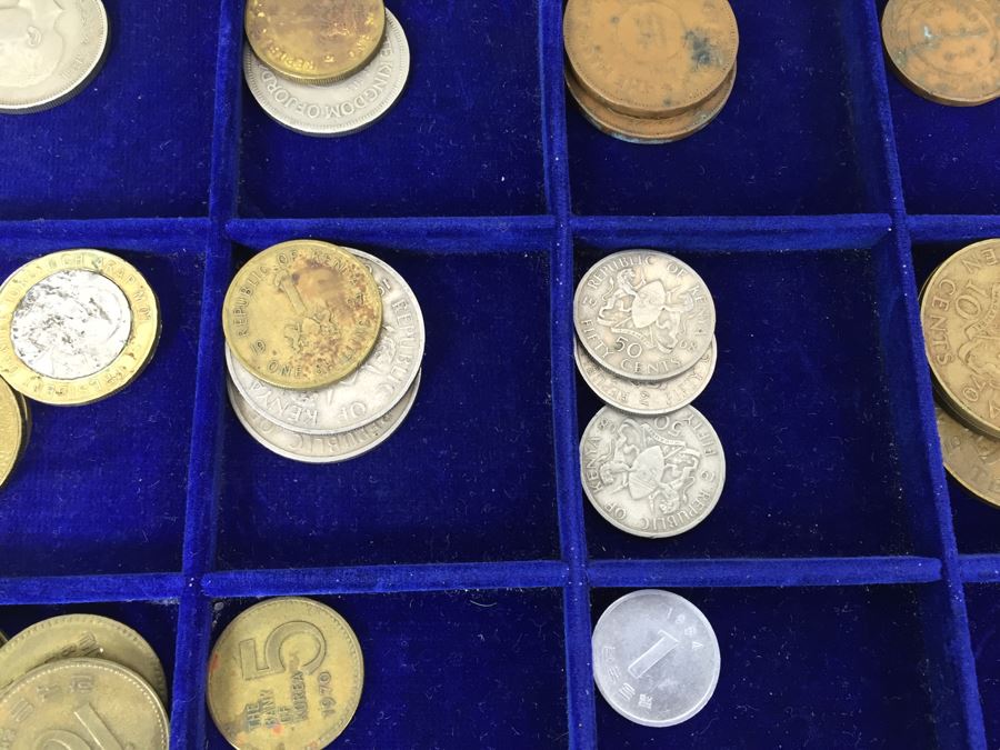 International Coin Collection In Nice 5-Drawer Presentation Box Organized By Country [Photo 56]