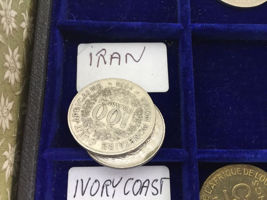 International Coin Collection In Nice 5-Drawer Presentation Box Organized By Country [Photo 44]