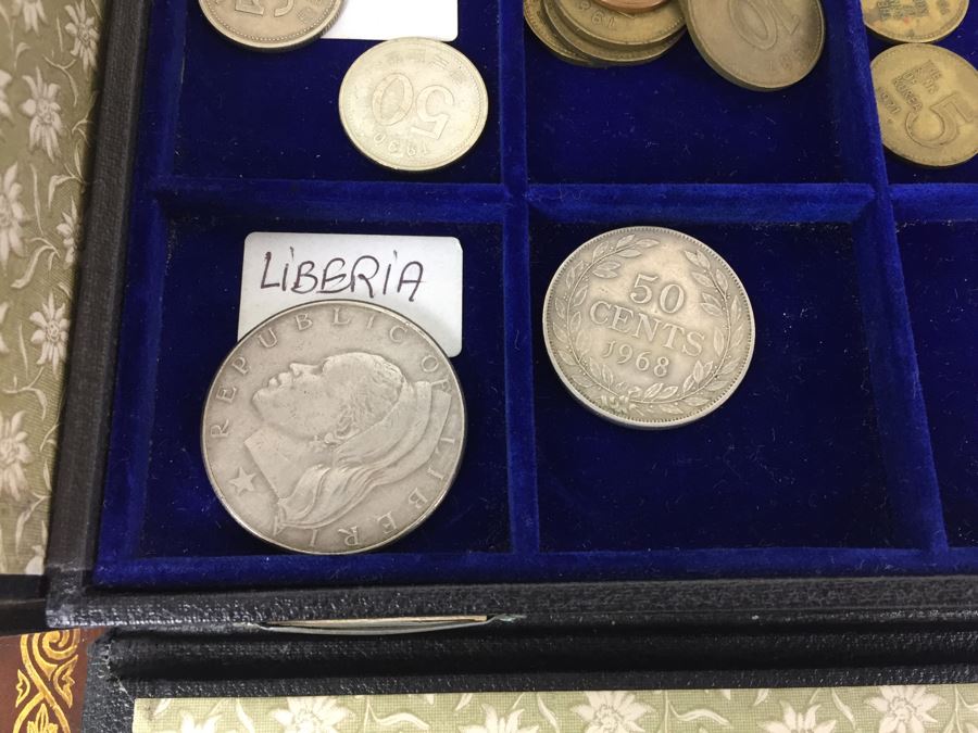 International Coin Collection In Nice 5-Drawer Presentation Box Organized By Country [Photo 51]