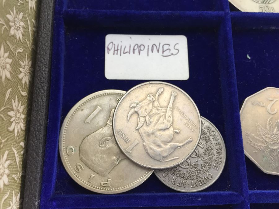 International Coin Collection In Nice 5-Drawer Presentation Box Organized By Country [Photo 67]