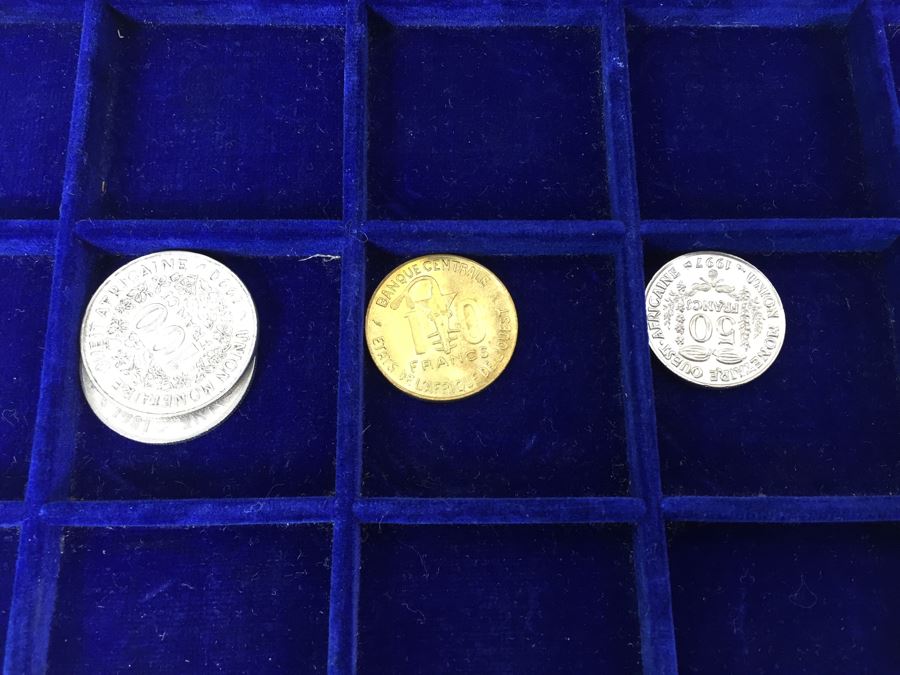 International Coin Collection In Nice 5-Drawer Presentation Box Organized By Country [Photo 42]