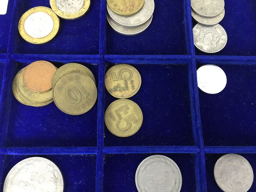 International Coin Collection In Nice 5-Drawer Presentation Box Organized By Country [Photo 54]